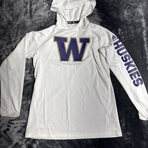 Adidas White Huskies Pullover Hoodie Womens Size M